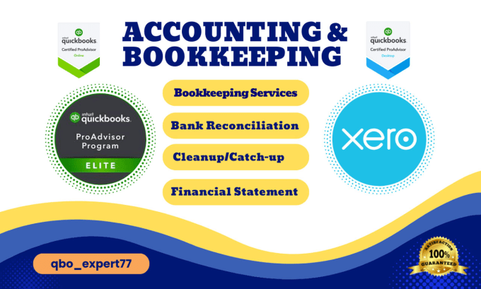 Gig Preview - Quickbooks online or xero bookkeeping, accounting and reconciliation