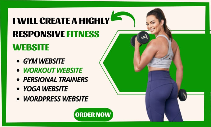 Gig Preview - Design attractive fitness website, gym, workout and personal trainer website