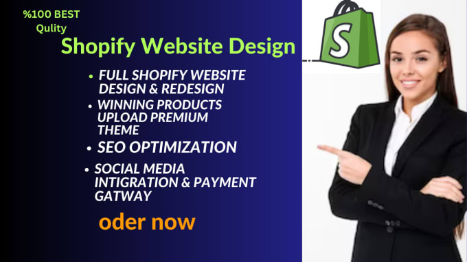 Gig Preview - Create a shopify dropshipping store or shopify website