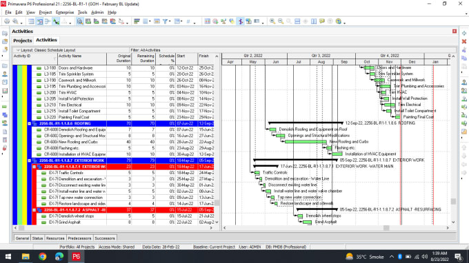 Gig Preview - Prepare construction schedule using ms project and primavera p6