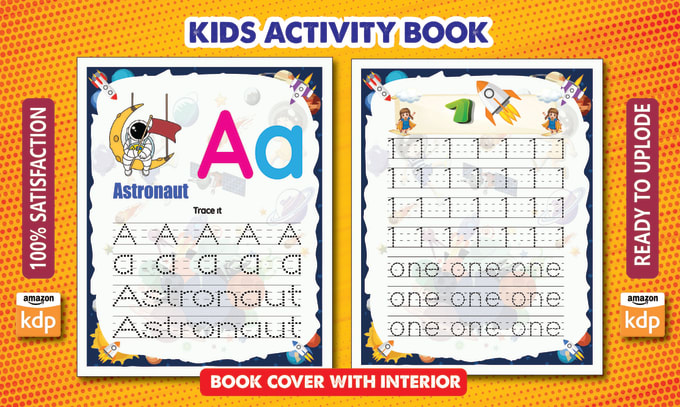 Gig Preview - Create kids abc handwriting practice activity book interior design for KDP