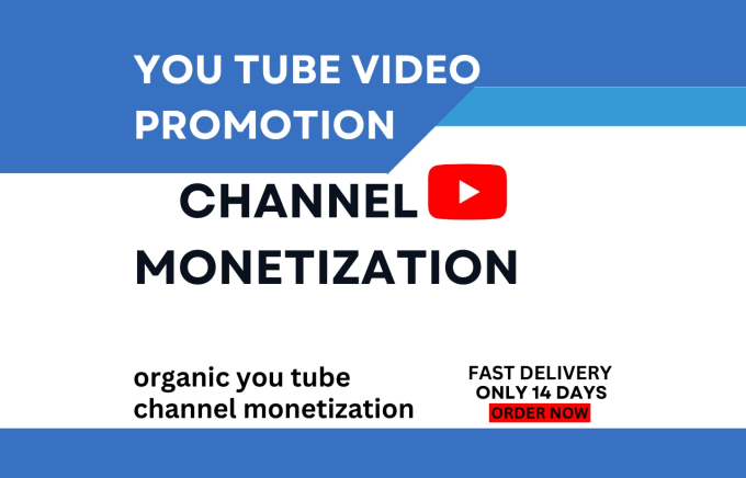 Gig Preview - Do organic youtube promotion for channel monetization