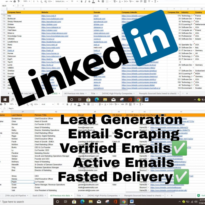 Gig Preview - Lead generation with direct email from multiple source