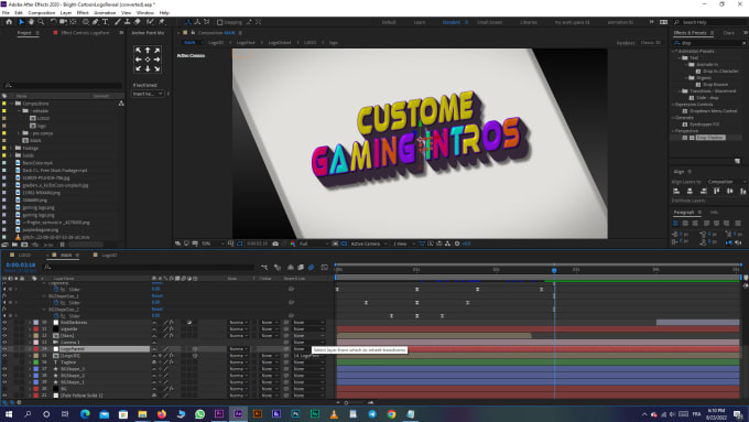 Gig Preview - Create gaming intro and outro and unique logo animation