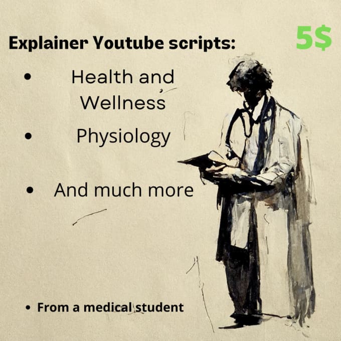 Gig Preview - Write engaging medical explainer youtube and tiktok scripts