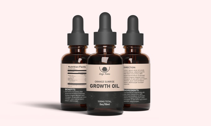 Gig Preview - Do cosmetic label design, cbd bottle packaging label design