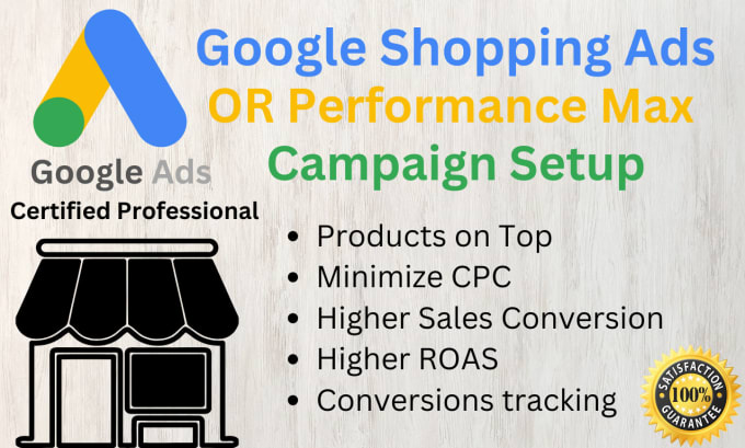 Gig Preview - Setup google shopping ads campaign for any ecommerce store