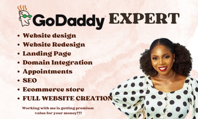 Gig Preview - Design godaddy website redesign godaddy website design godaddy ecommerce store