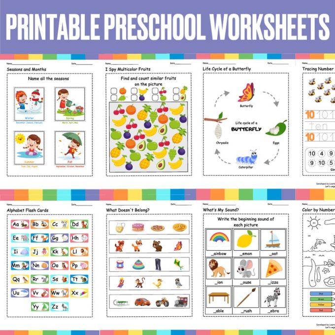 Gig Preview - Give you preschool kindergartens activity books and worksheets