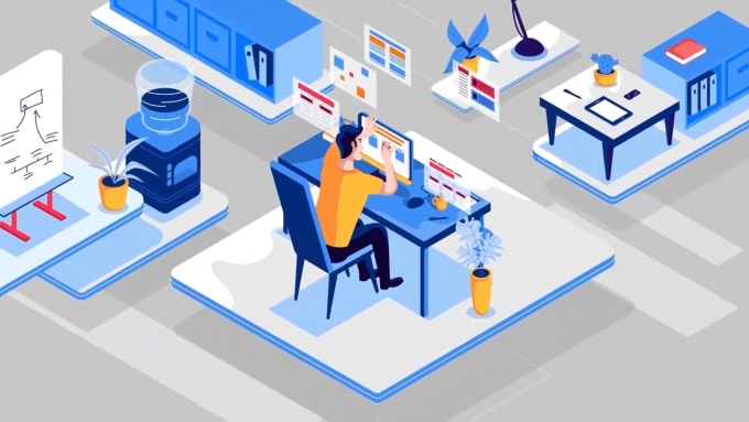 Gig Preview - Create an isometric animation explainers for your business