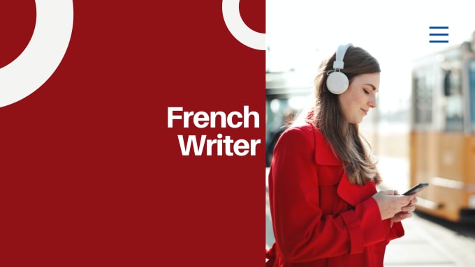 Gig Preview - Perform creative writing in french