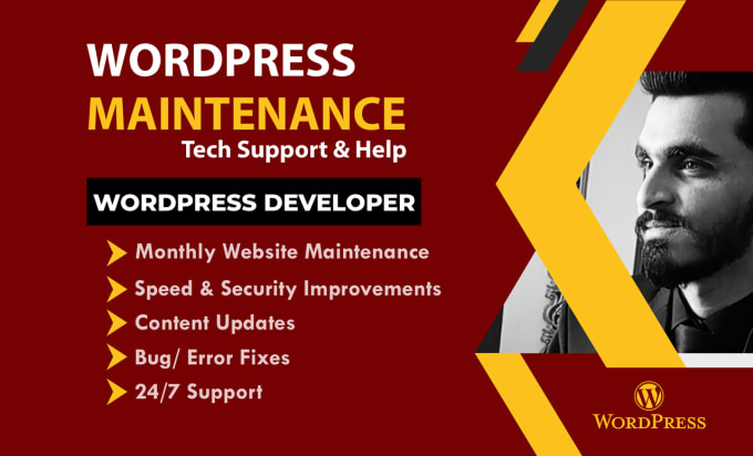 Gig Preview - Provide wordpress website maintenance and wordpress support or help