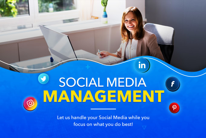 Gig Preview - Be your social media marketing manager for facebook instagram linkedin twitter