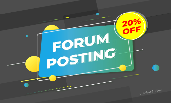 Gig Preview - Do manual forum posting backlinks with high da,link building