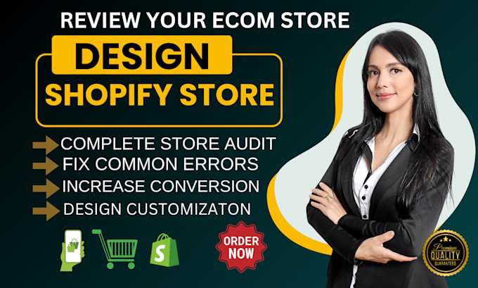 Gig Preview - Do shopify website design, audit and optimization services