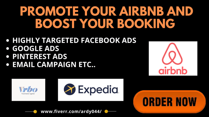 Gig Preview - Do organic airbnb promotion airbnb listing  airbnb marketing vrbo booking