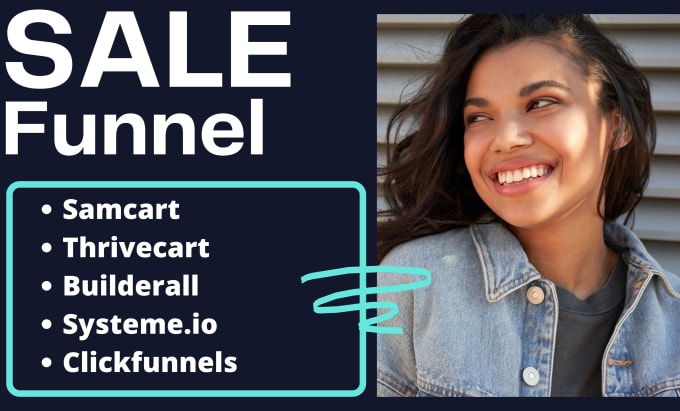 Gig Preview - Build lead generating sales funnel on samcart thrivecart builderall systeme io