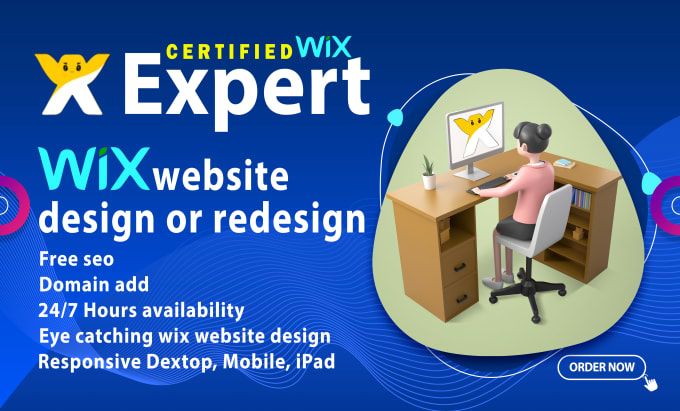 Gig Preview - Design or redesign wix website, wix landing page, wix ecommerce store, wix blog