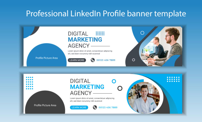 Gig Preview - Design linkedin banner cover photo, background banner