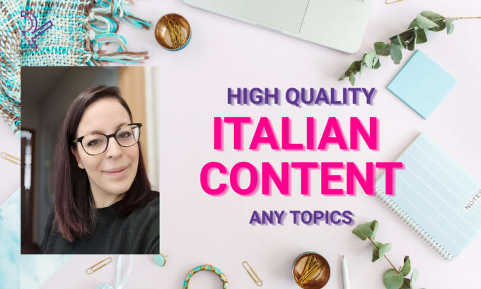 Gig Preview - Write professional articles, posts and contents, in italian