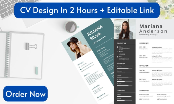 Gig Preview - Create professional resume , CV design in canva