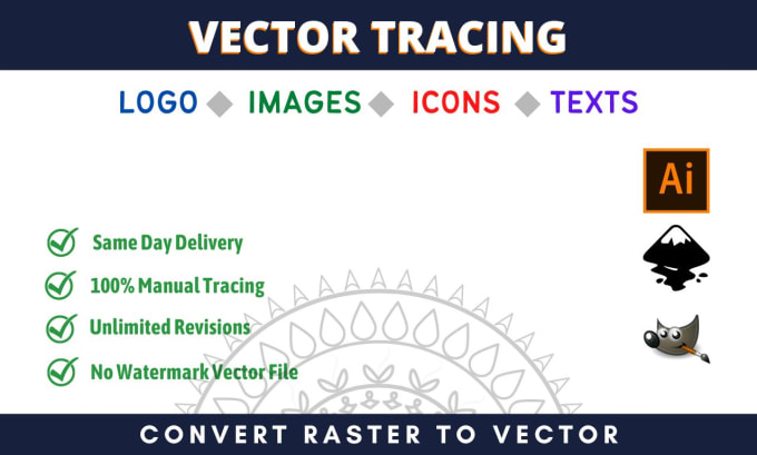 Gig Preview - Convert any raster images into vector high quality images