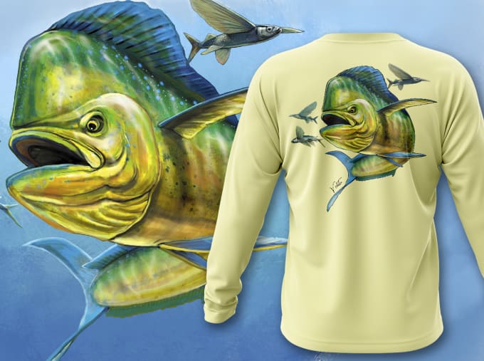 Gig Preview - Draw a fish illustration or fishing art for fishing shirt