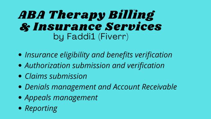 Gig Preview - Do medical billing for your aba agency