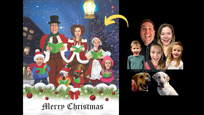 Gig Preview - Make christmas cards and caricatures portrait