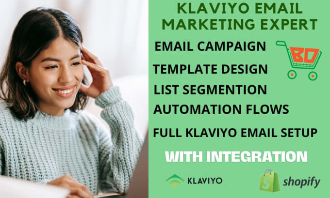 Gig Preview - Setup klaviyo email marketing automation flows on shopify ecommerce store