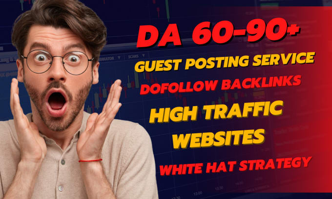 Gig Preview - Build high da guest post link building on da 90 blog with seo dofollow backlinks