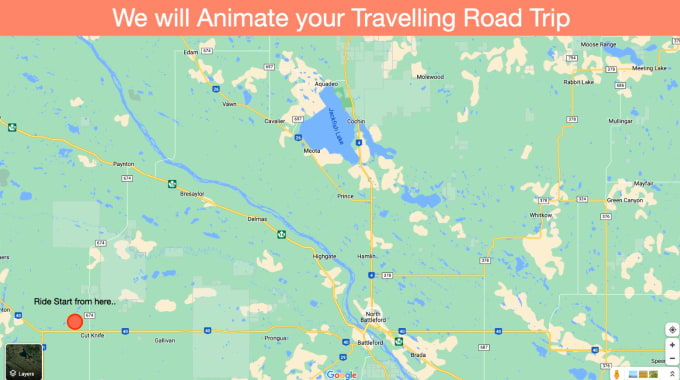 Gig Preview - Create travel map route animation video