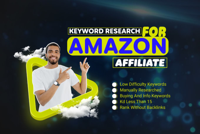 Gig Preview - Do keyword research for amazon affiliate blog manual checked