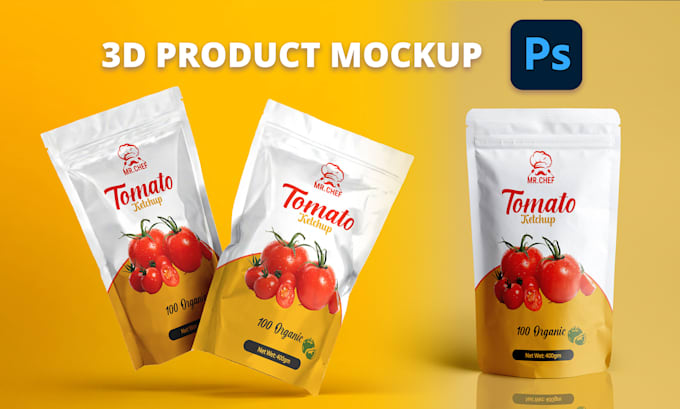 Gig Preview - Create a 3d product mockup with photoshop 24 hrs delivery