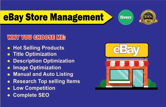 Gig Preview - Manage you ebay store with complete SEO