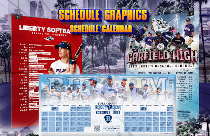 Bestseller - design sports graphics poster, sports team schedule