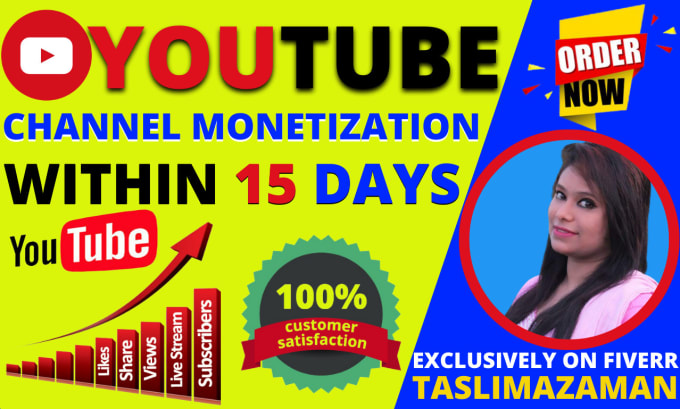 Gig Preview - Do monetization your youtube channel organically for 15 days