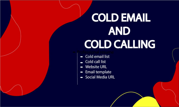 Gig Preview - Create cold email  and cold calling list that drive sales