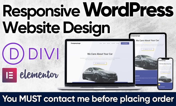 Gig Preview - Build responsive wordpress website design