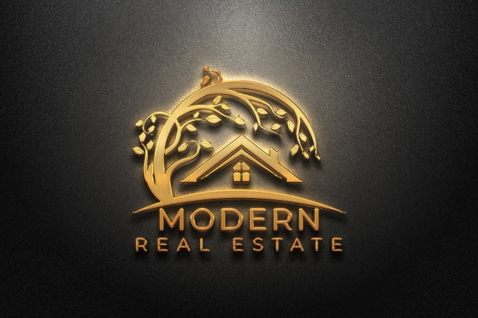 Gig Preview - Create a modern custom 3d real estate logo for your company