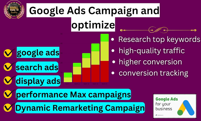 Gig Preview - Setup and optimize profitable google ads, search ads, display ads campaign