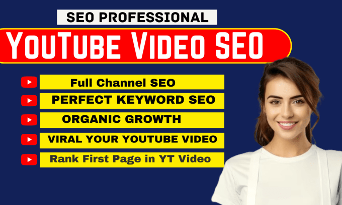 Gig Preview - Do best youtube channel SEO expert and video optimization for top ranking