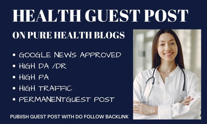 Gig Preview - Publish a guest post on health and fitness blog with dofollow backlink