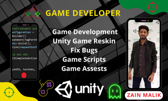 Gig Preview - Develop, fix and reskin unity 3d games