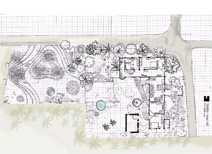 Gig Preview - Hand draw ink sketches architectural floor plan or section