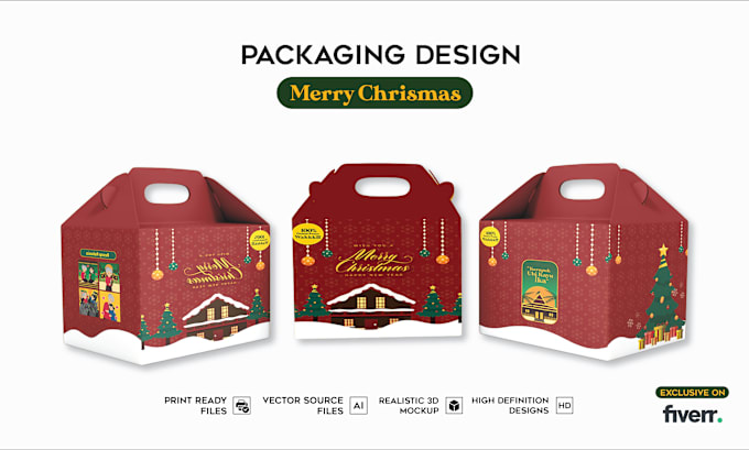 Gig Preview - Create box packaging design for your product