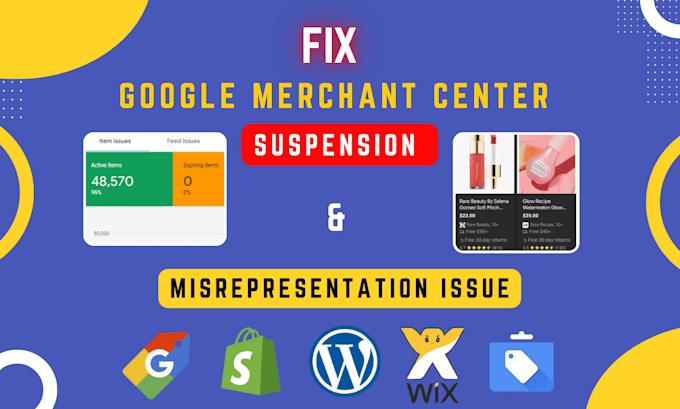 Gig Preview - Fix google merchant center suspension