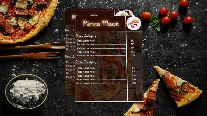 Gig Preview - Design creative pizza,burger menu restaurant menu etc