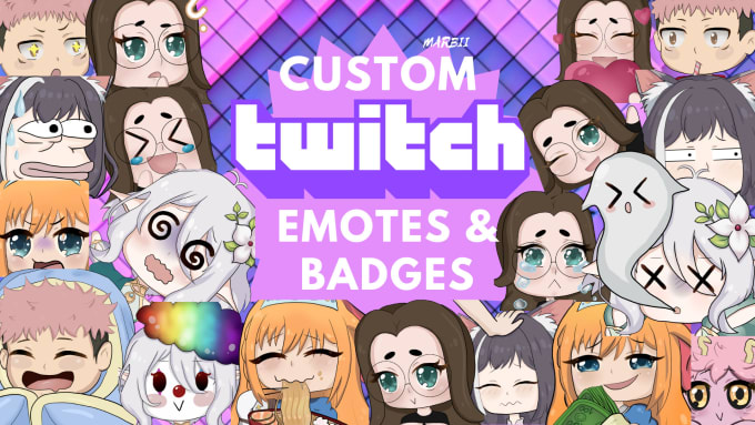 Gig Preview - Create cute emotes and budges for you