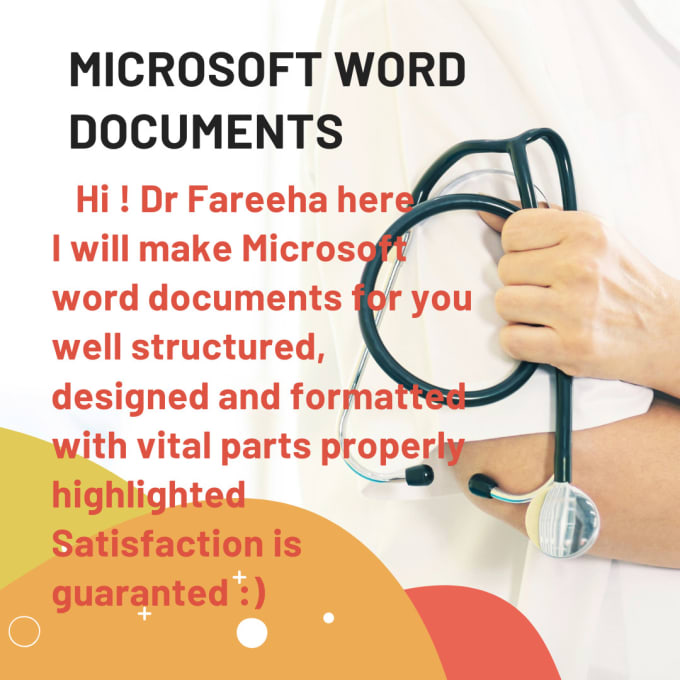 Gig Preview - Create microsoft word documents, will do editing, designing and formatting